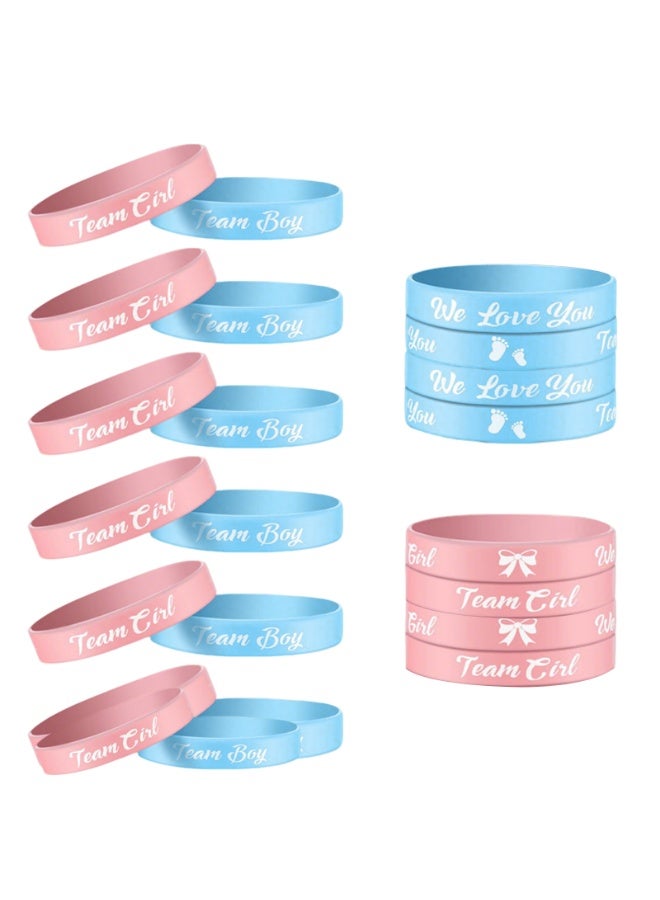 20pcs Boy Or Girl Gender Reveal Party Wristbands Boy Girl Bracelets For Team Welcome Baby Shower Gender Reveal Party Decor - Image 1